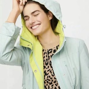 J.Crew PERFECT RAIN JACKET IN FADED Mint Size small Style H8693